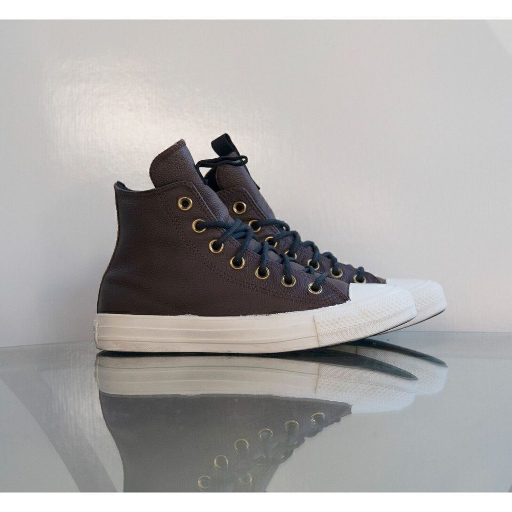 Converse‎ Chuck Taylor All Star Hi Leather Dark Root Brown 169659C Size Men 4/W6
